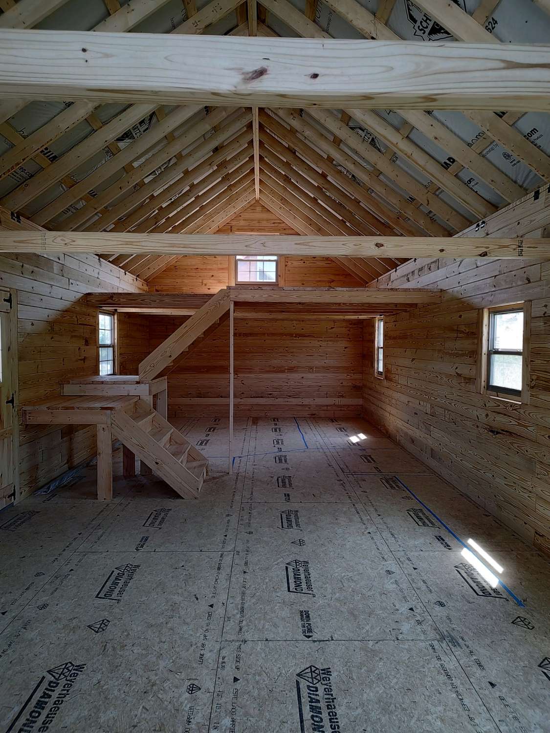 Cabin inside long view